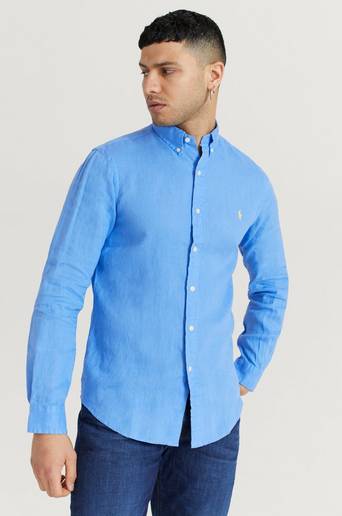 Polo Ralph Lauren Skjorta ZSC19 Slim Fit Linen Shirt Blå