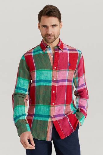 Polo Ralph Lauren Skjorta ZSC19 Custom Linen shirt Multi