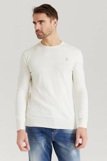 Polo Ralph Lauren Stickad Tröja SSC26 Pima Cotton Knit Vit