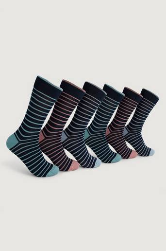 Topeco 6-Pack Socks 6-P Bambu Multi 115S21 6 PC-Pack Svart