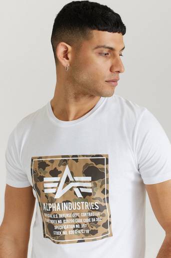 Alpha Industries T-Shirt Camo Block T Vit