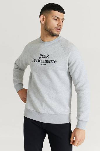 Peak Performance Sweatshirt M Original Crew-MED GREY MELANGE Grå