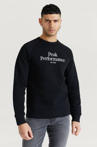 Peak Performance Sweatshirt M Original Crew-BLACK Svart