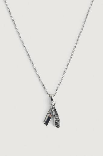 by Billgren Halsband Necklace Razor Knife Silver