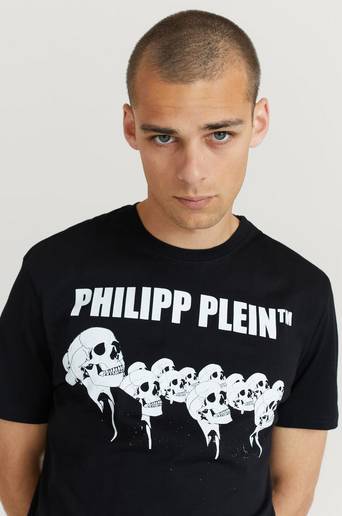 Philipp Plein T-Shirt Round Neck SS Skull Svart