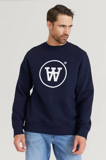 Wood Wood Sweatshirt Tye Sweatshirt Blå