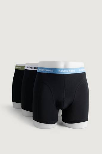 Björn Borg 3-Pack Boxerkalsonger Shorts Sammy Solids Svart