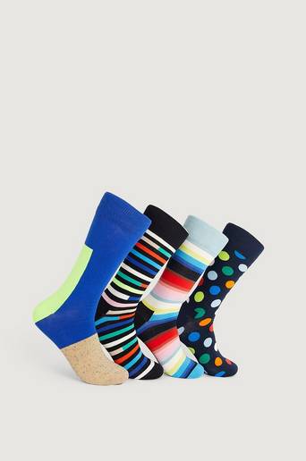 Happy Socks 4-Pack Strumpor New Classic Socks Gift Set Multi