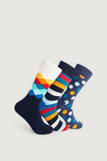 Happy Socks 3-Pack Strumpor Classic Multi-color Socks Gift Set Multi