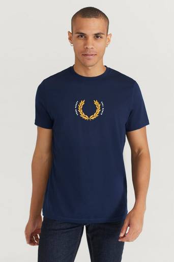 Fred Perry T-Shirt Laurel Wreath Tee Blå