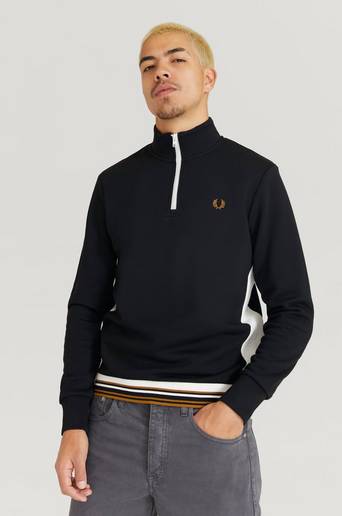 Fred Perry Sweatshirt Contrast Panel HLFZP Sweatshirt Svart