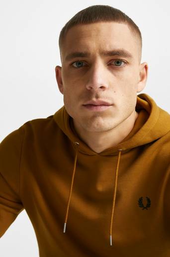 Fred Perry Hoodie Tipped Hooded Sweatshirt Brun