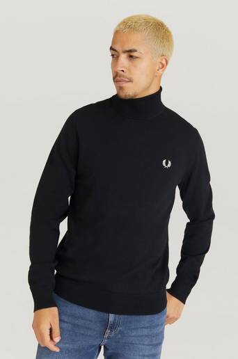 Fred Perry Polotröja Roll Neck Jumper Svart