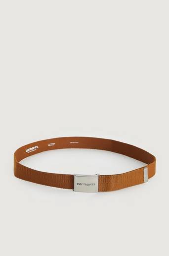 Carhartt WIP Bälte Clip Belt Chrome Brun