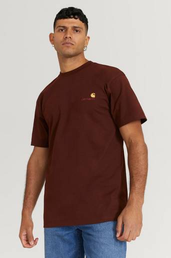 Carhartt WIP T-Shirt S/S American Script T-Shirt Röd