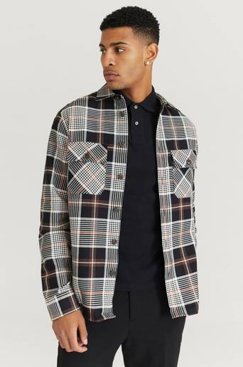 J.Lindeberg Overshirt Checkered Twill Reg Overshirt Brun