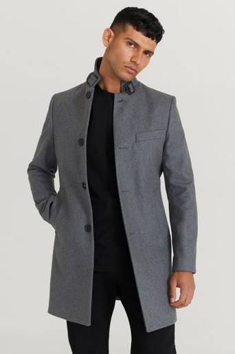 J.Lindeberg Rock Holger Compact Melton coat Grå