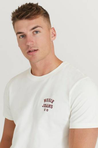 Nudie Jeans T-Shirt Roy Logo Tee Vit