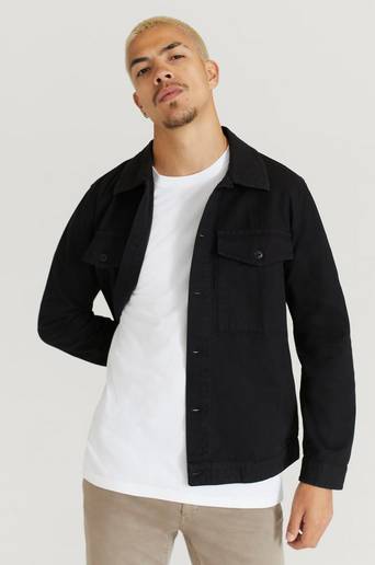 Nudie Jeans Overshirt Colin Canvas Overshirt Svart