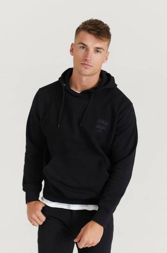 Nudie Jeans Hoodie Franke Logo Hoodie Svart