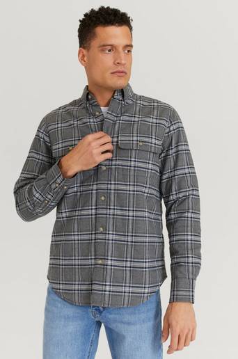 Gant Overshirt D2. Checked Padded Overshirt BD Grå