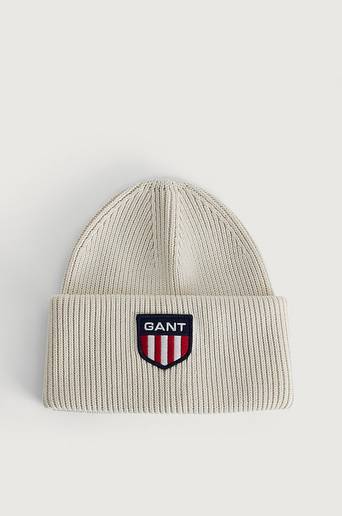 Gant Mössa D1. Gant Retro Shield Beanie Vit