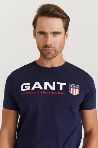 Gant T-Shirt D2. Gant Retro Shield SS T-Shirt Blå
