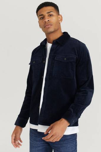 Les Deux Overshirt Laurel Corduroy Hybrid Blå