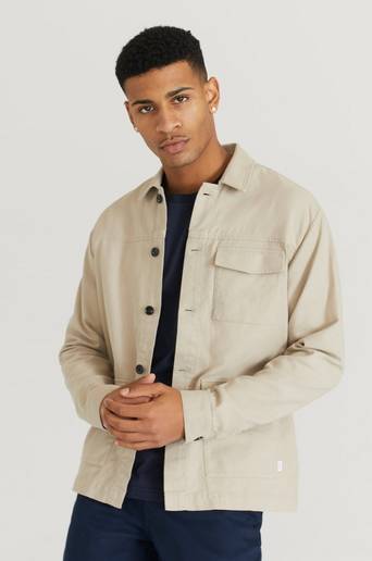 Les Deux Overshirt Jesse Twill Hybrid Natur