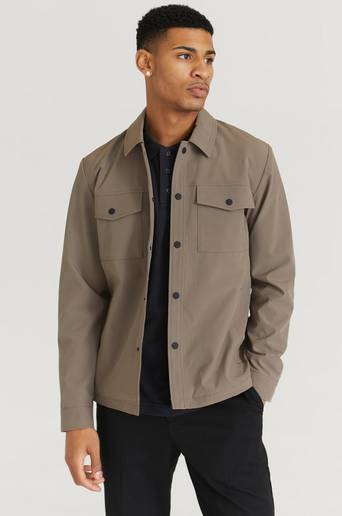 Les Deux Overshirt Milton Ribstop Hybrid Grå