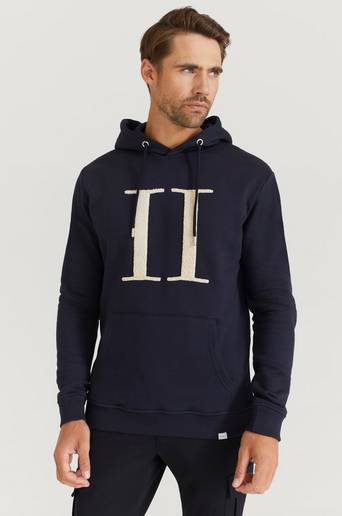 Les Deux Hoodie Encore Bouclé Hoodie Blå