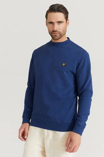 Lyle & Scott Sweatshirt Washed Crew Neck Sweatshirt Blå