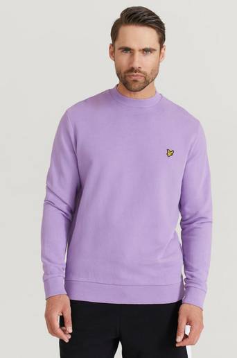 Lyle & Scott Sweatshirt Washed Crew Neck Sweatshirt Lila