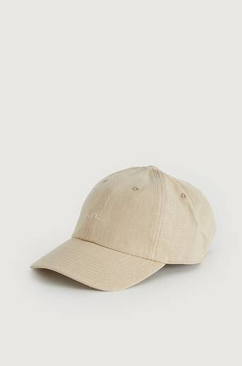 J.Lindeberg Keps Elijah Linen Cap Beige