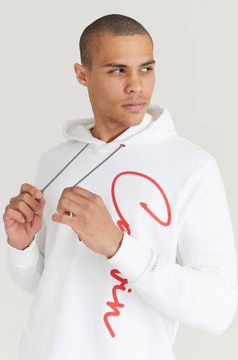 Calvin Klein Hoodie Summer Script Logo Hoodie Vit