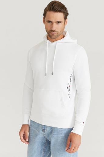 Tommy Hilfiger Hoodie Hilfiger Logo Hoodie Vit