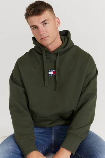 Tommy Hilfiger Huvtröja TJM Tommy Badge Hoodie Grön