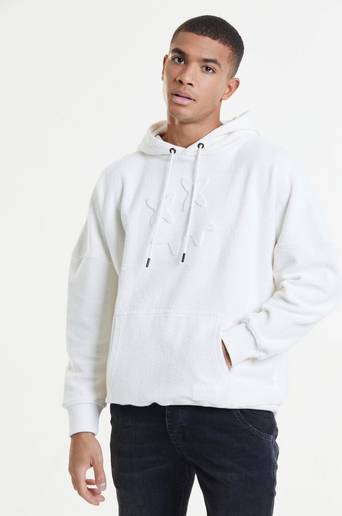 SIKSILK Hoodie Oversized Reverse Loopback Hoodie Beige