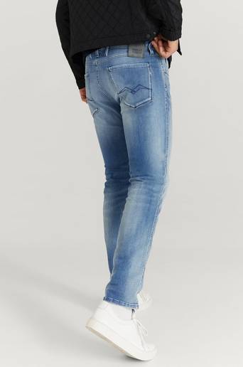 Replay Jeans Anbass Hyperflex Blå