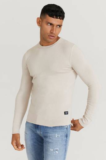 Replay Stickad Tröja Knitwear Beige