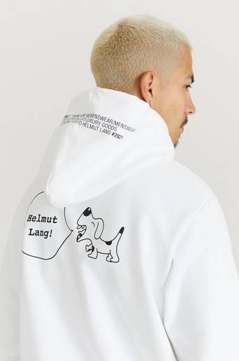 Helmut Lang Hoodie Puppy Hoodie Vit