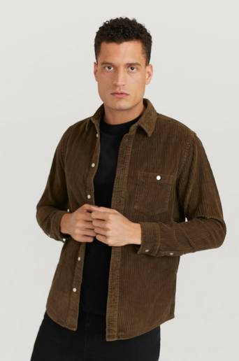 Legends Overshirt Odessa Corduroy Shirt Brun