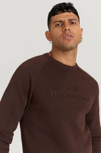 Peak Performance Sweatshirt M Original Crew Brun