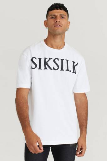 SIKSILK T-Shirt Drop Shoulder Relaxed Fit Tee Vit