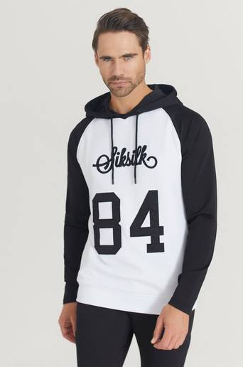 SIKSILK Hoodie Overhead Retro Sports Hoodie Vit