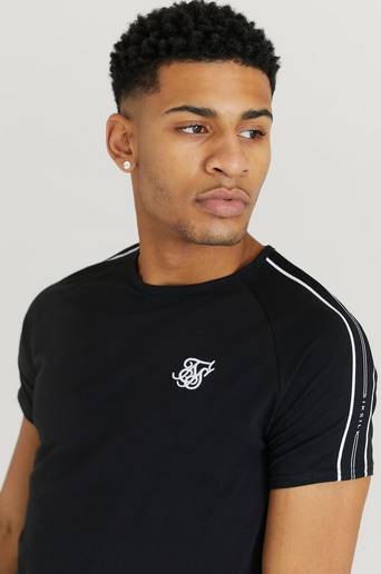 SIKSILK T-Shirt S/S Status Tape Gym Tee Svart