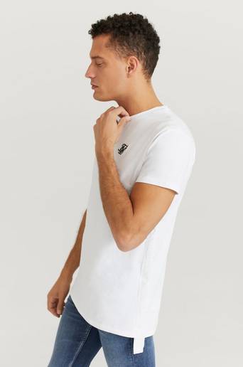 SIKSILK T-Shirt S/S Embroidered Tape Tee Vit