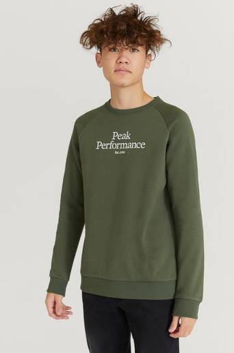 Peak Performance Sweatshirt Jr Original Crew Grön