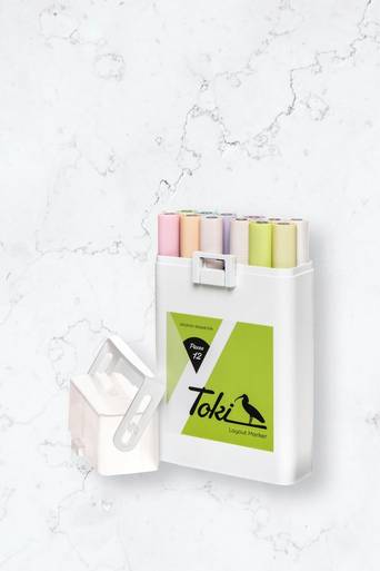 Toki Pennor Toki Marker 12 Pastel Tones Vit