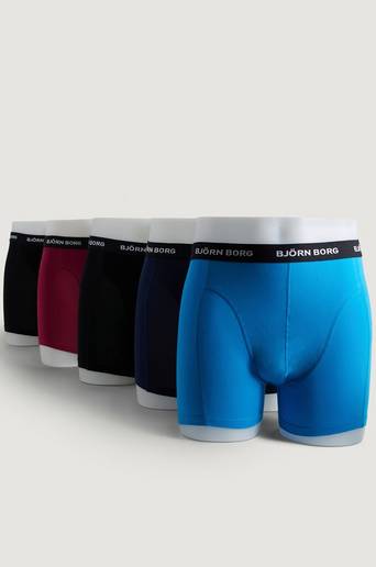 Björn Borg Boxerkalsonger Sammy Seasonal Solid 5-pack Multi